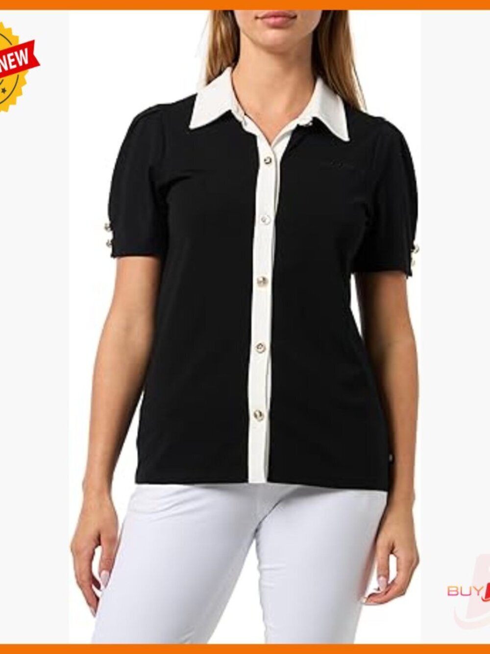 Relaxed Fit Button Down Shirt, Rayon Blend, Cap Sleeve, Travel Friendly